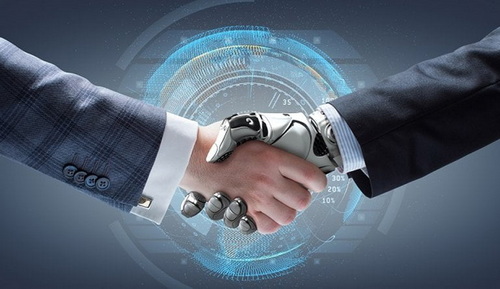 Business team analyzing AI data insights to drive innovation and growth