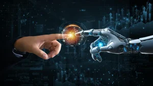 Futuristic cityscape showcasing advanced technology and innovation in 2025